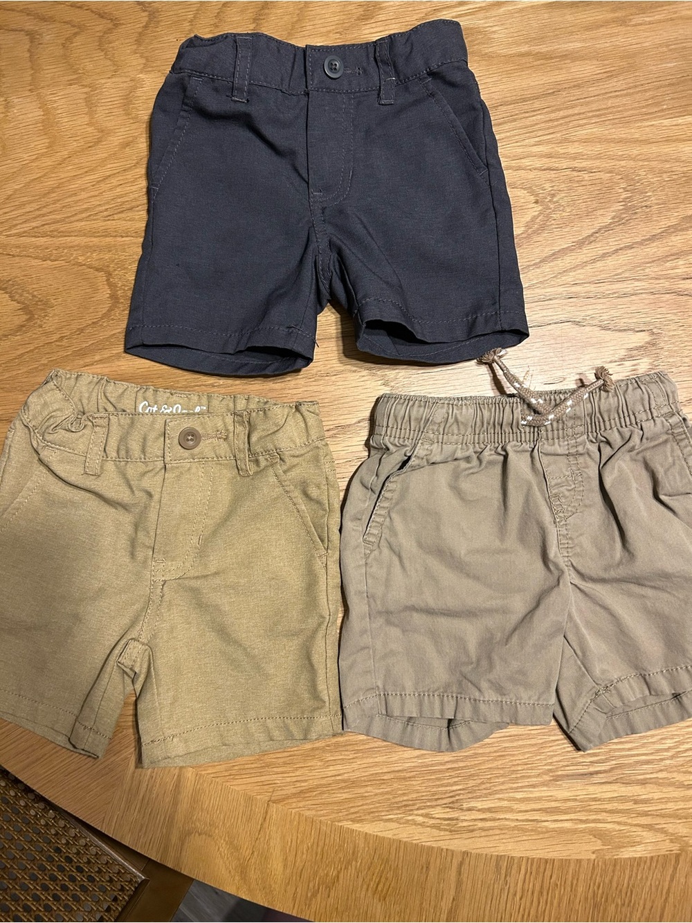 Cat & Jack Boys 3-Pack Shorts - Navy, Khaki, Taupe